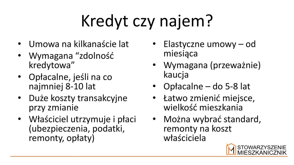 Umowa Na Lat Kredyt Czy Najem Ppt Pobierz